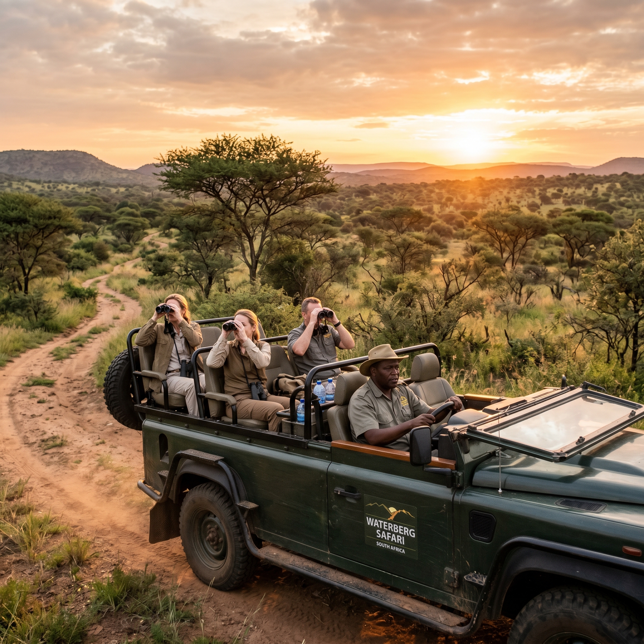 Open-vehicle game drive in the Waterberg